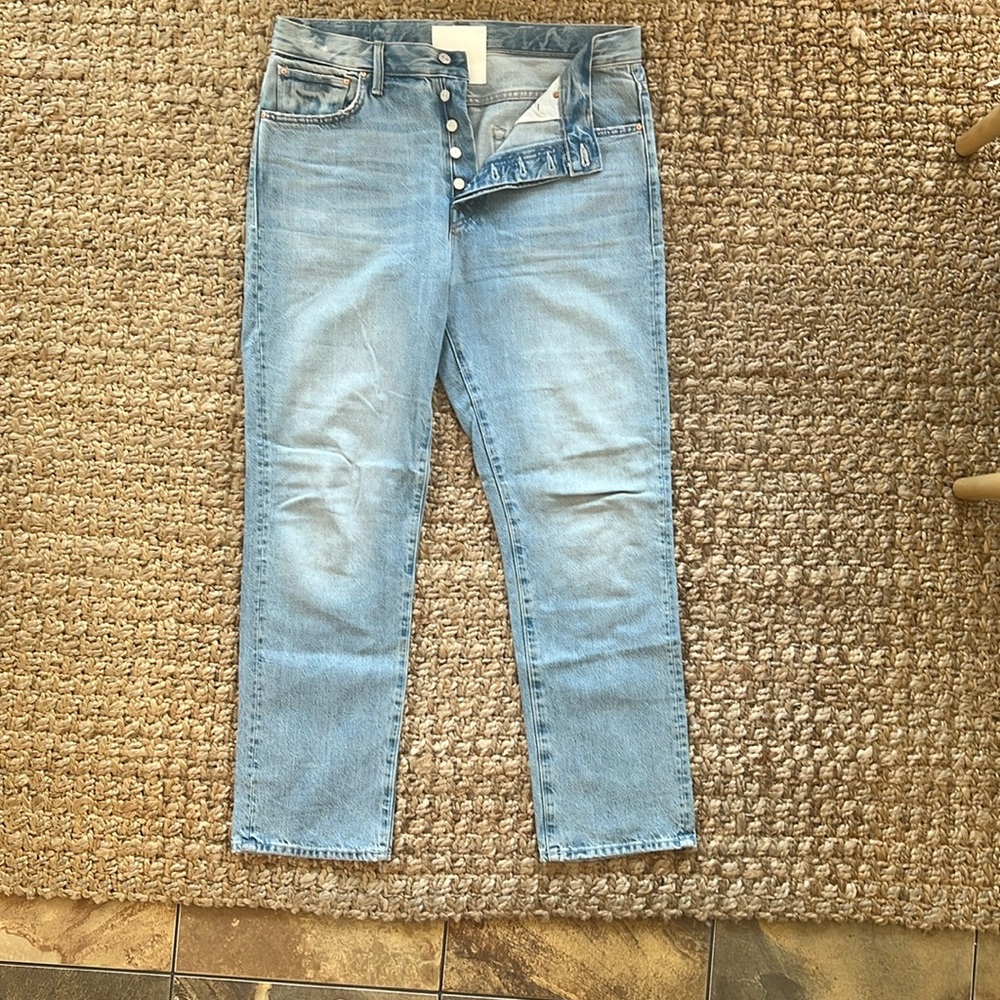 MOTHER Light Blue Straight Leg Jeans